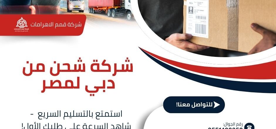 شركة شحن من دبي لمصر